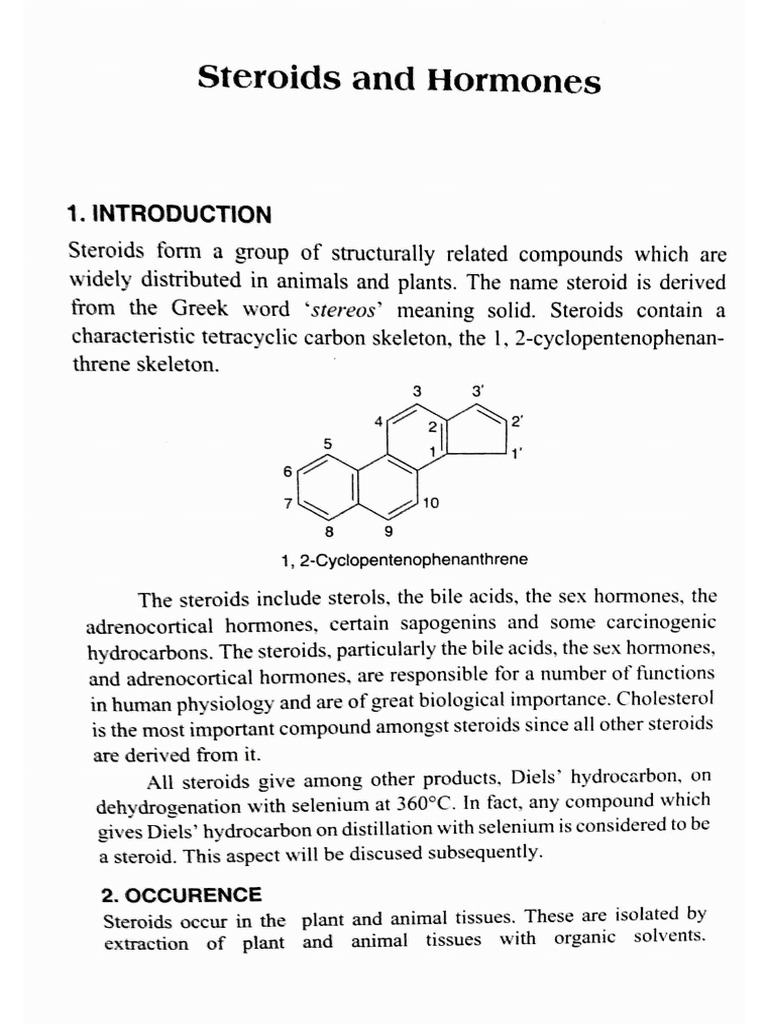 Steroids and Hormones | PDF