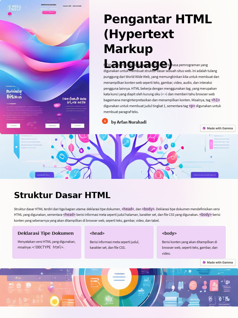 Pengantar HTML Hypertext Markup Language | PDF