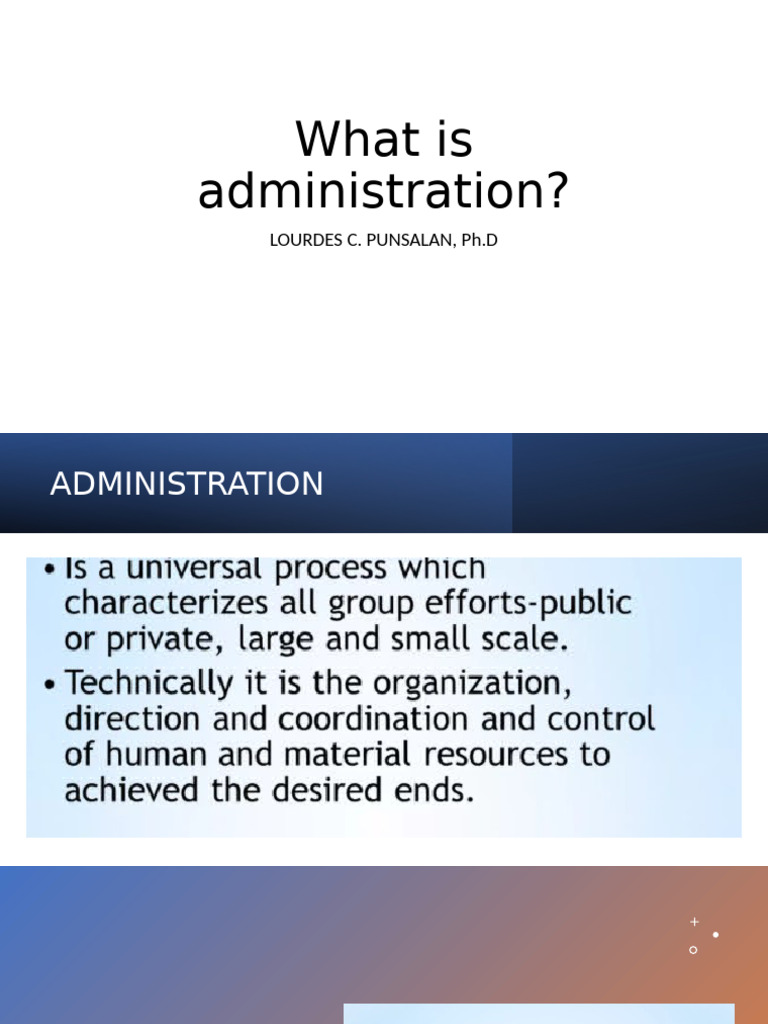 What Is Administration | PDF