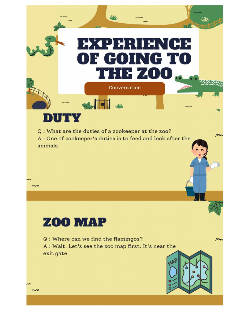 Sd-Experience of Going To The Zoo Conversation | PDF