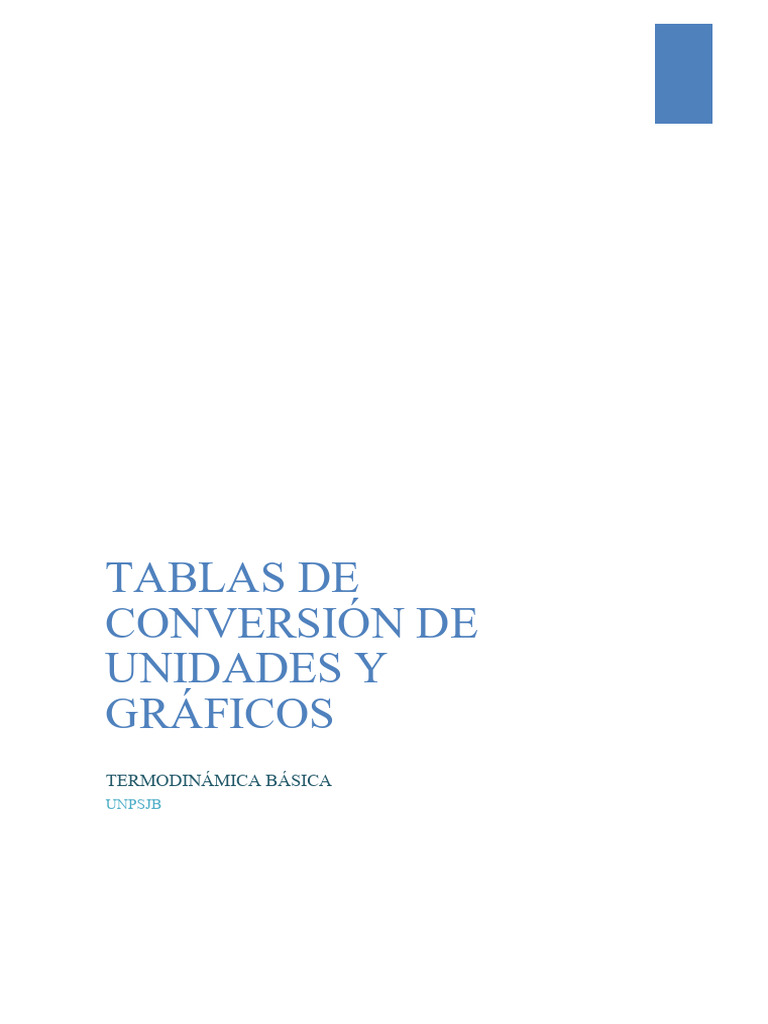 Tablas de Conversión de Unidades 2023 | PDF