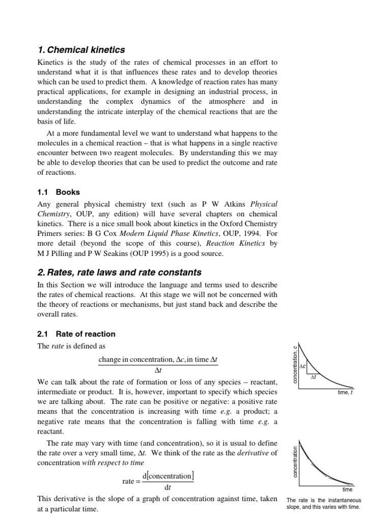Basics | PDF | Chemical Kinetics | Reaction Rate