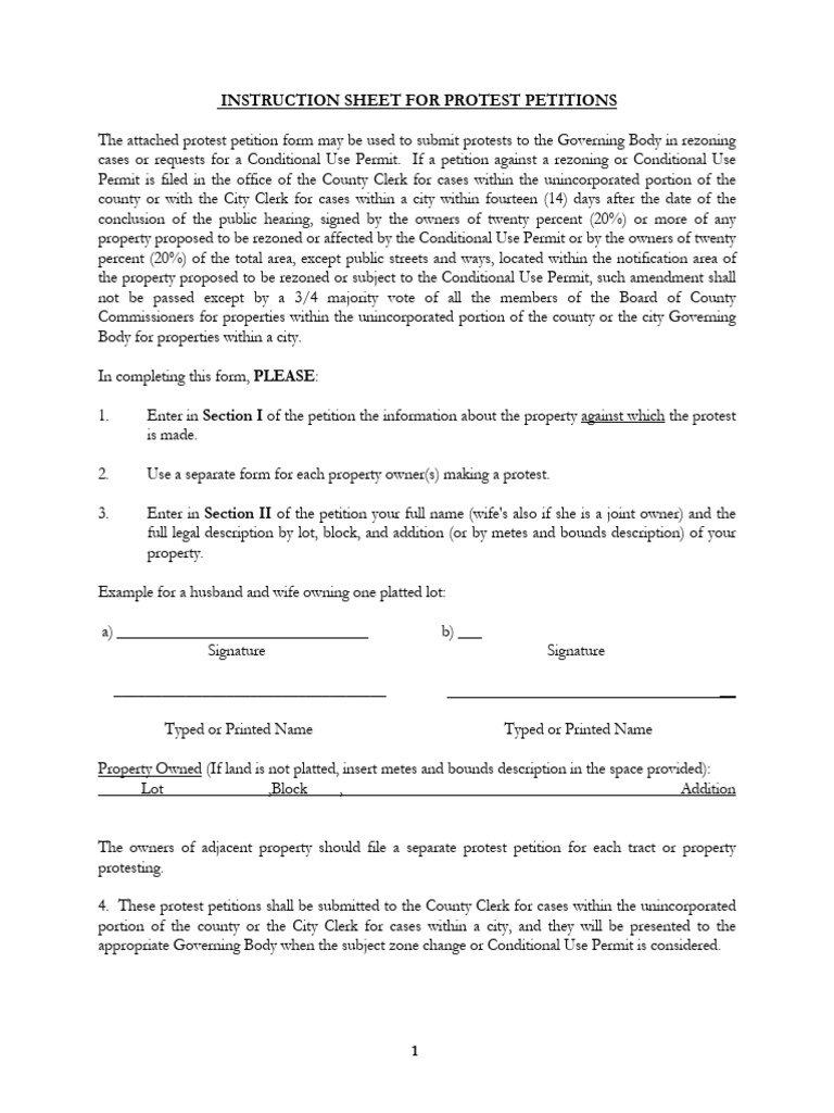 Protest Petitions Pdf