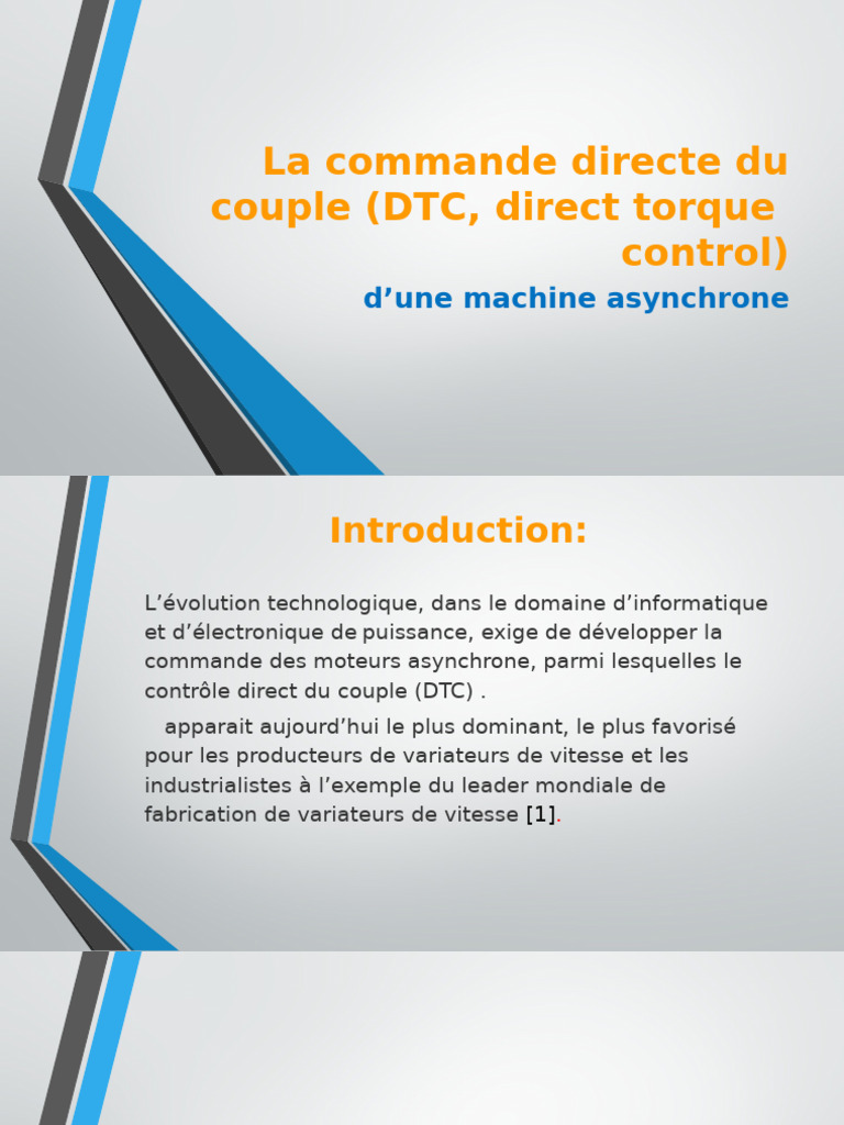 La Commande Directe Du Couple (DTC | PDF