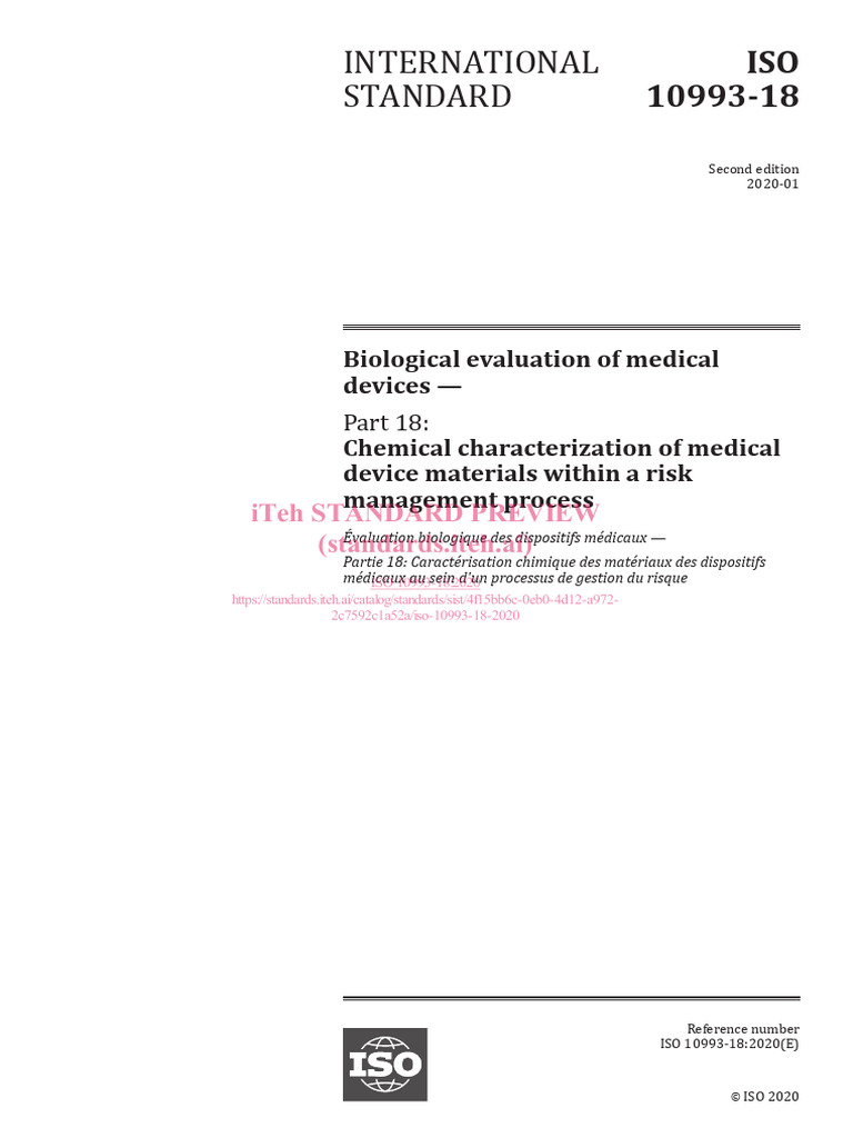 Iso 10993 18 2020 | PDF
