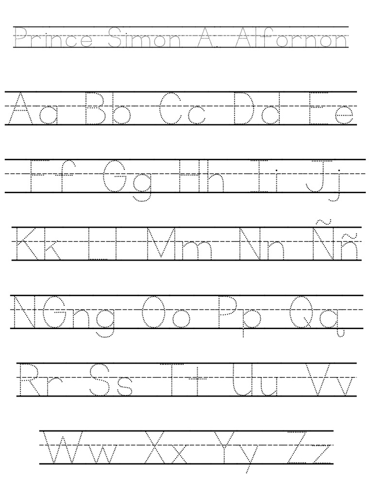 Trace The Letters | PDF
