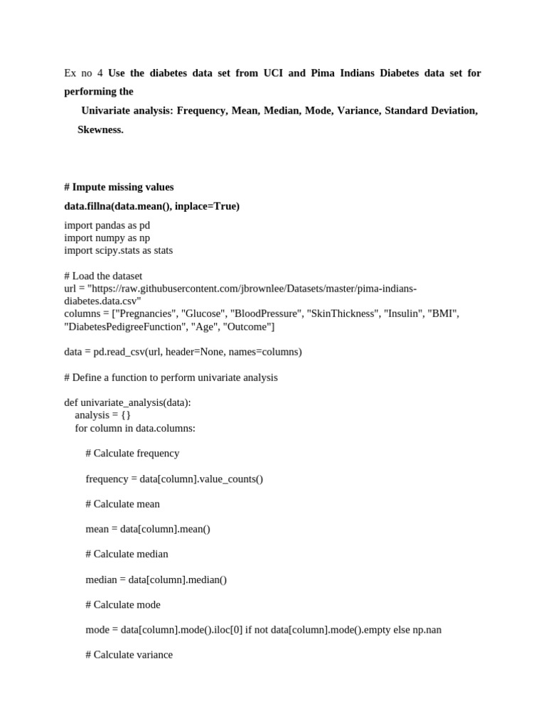 Ex 4 and 5 Data Science Lab | PDF