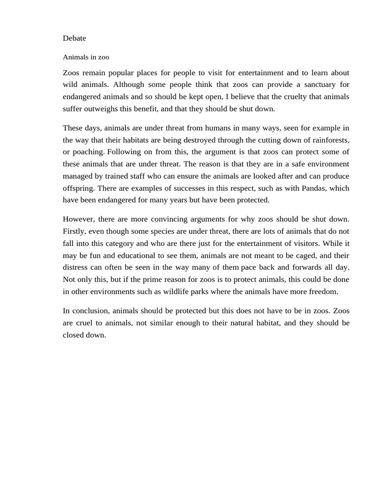 Animals in Zoo | PDF