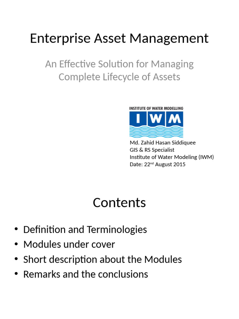 Enterprise Asset Management - Zhs | PDF