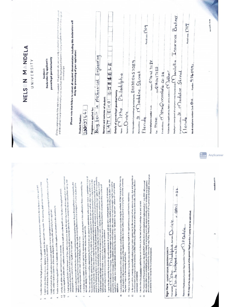 Nmu Form | PDF