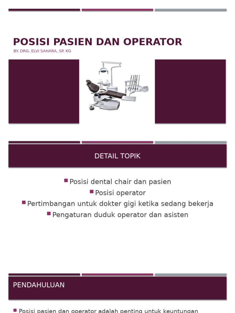 Posisi Pasien Dan Operator 10 DRG Elvi | PDF