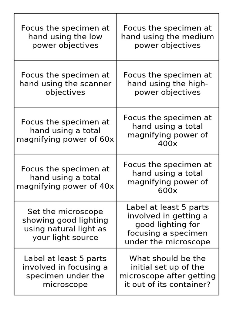 Microscope Practical Exam Pdf