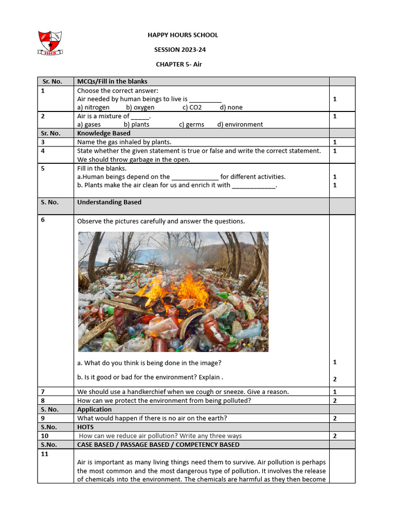 Ch.5 Air (Assignment) | PDF
