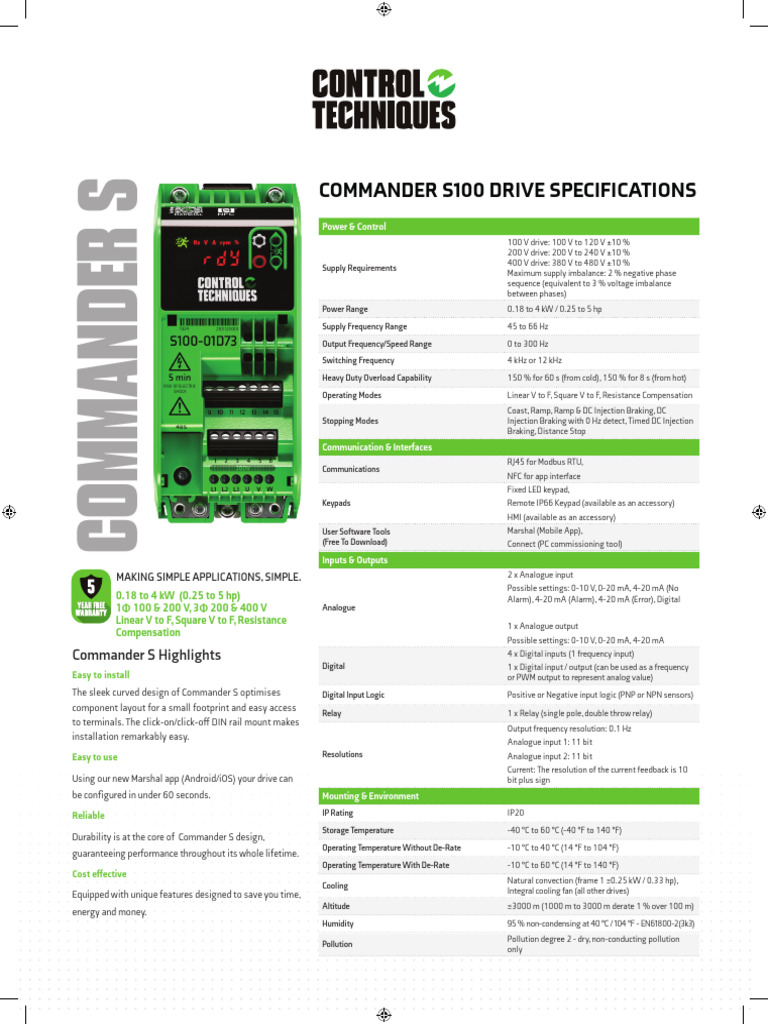 Commander S Datasheet | PDF