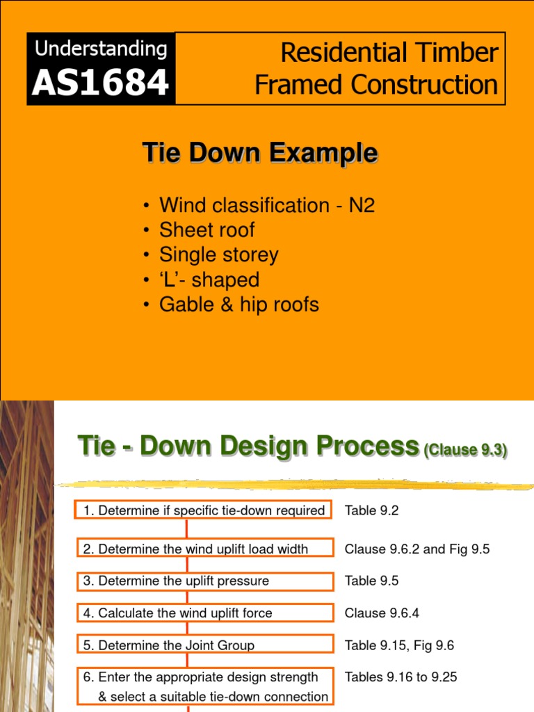AS1684 SS N2 L Shaped House TieDown Example Nov 07 Download Free PDF Framing (Construction