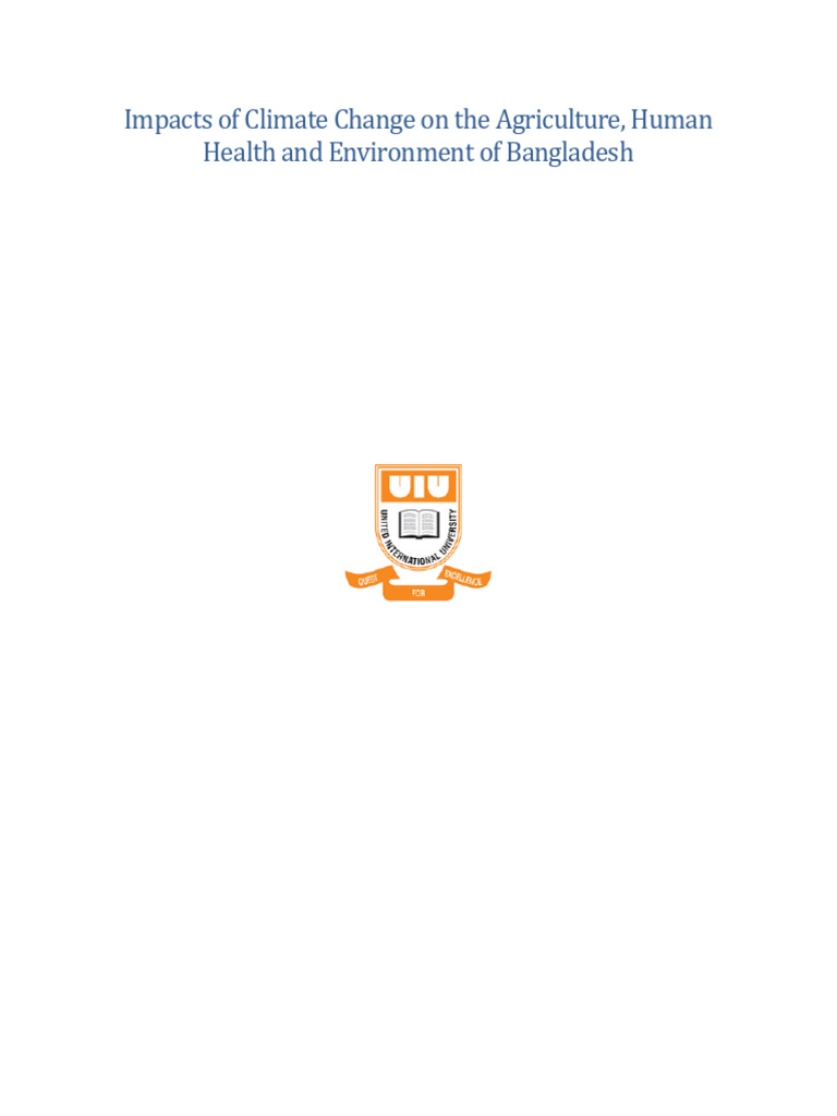 Impacts of Climate Change On The Agriculture | PDF