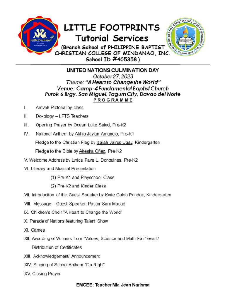SCRIPT EMCEEs UNO2023 | PDF