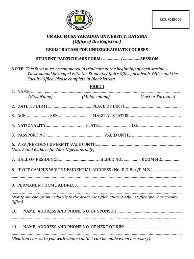 Form 01 | PDF