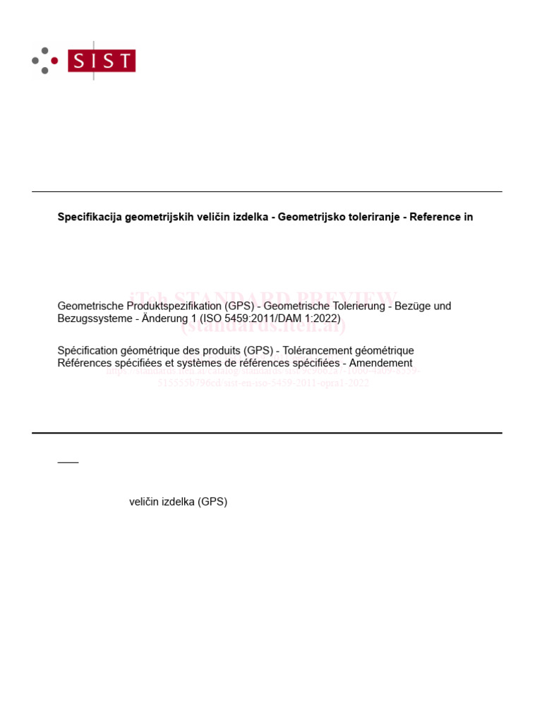 SIST EN ISO 5459 2011 Opra1 2022 | PDF