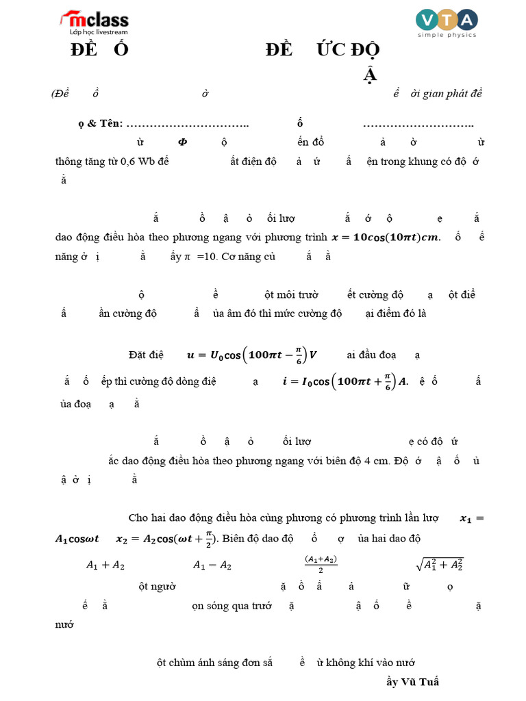 Thay Vu Tuan Anh. Bo de 7+ 8+ | PDF