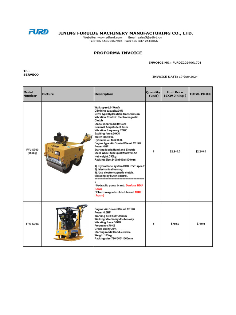 Proforma Invoice1 | PDF