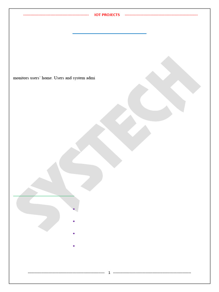 Smart Home Automation IoT Project Guide | PDF | Home Automation ...