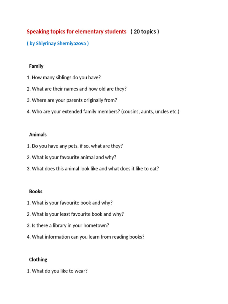 speaking-topics-for-elementary-students-pdf