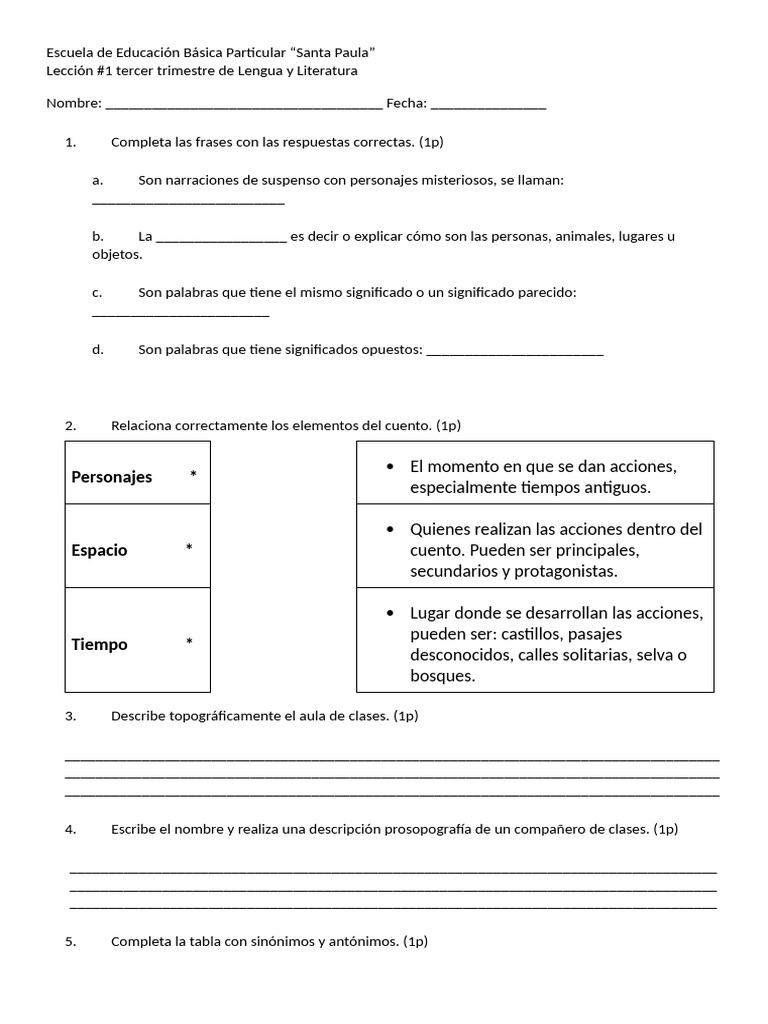 Lección 1: Lengua y Literatura | PDF | Artes del Lenguaje y ...