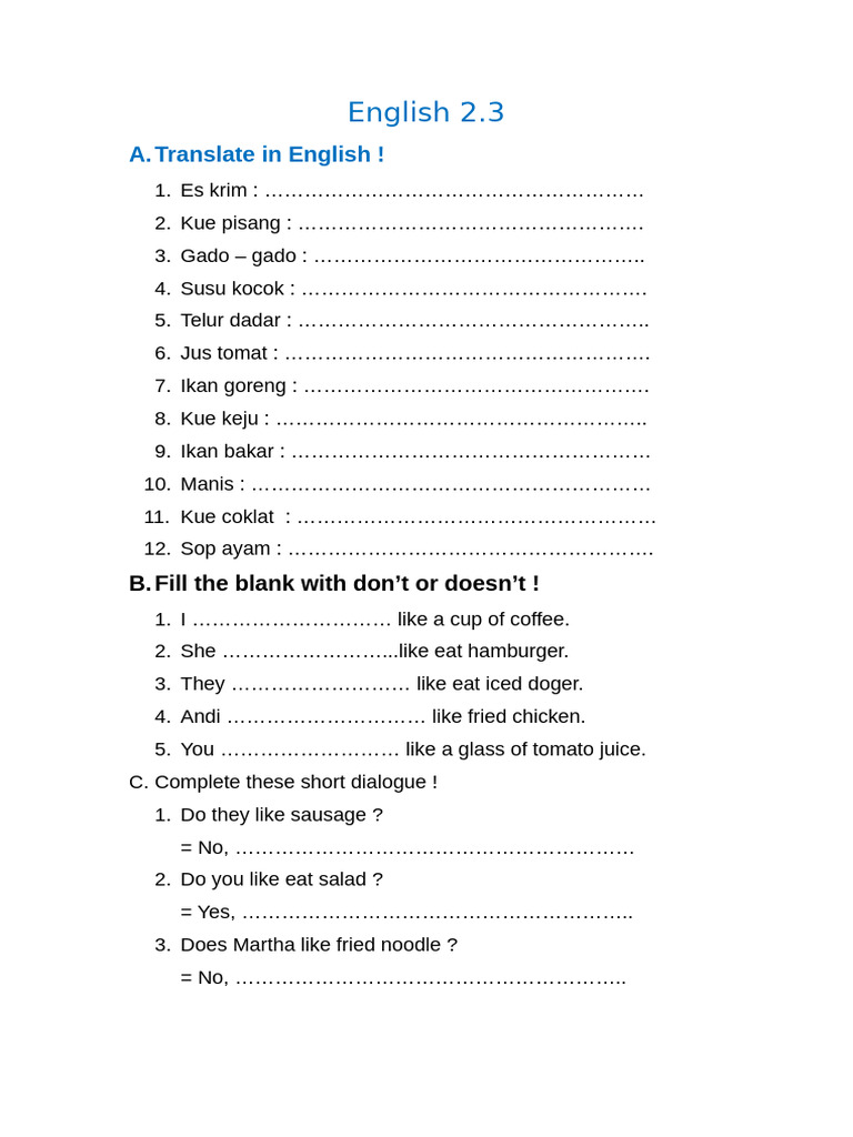 English Language Practice Exercises | PDF