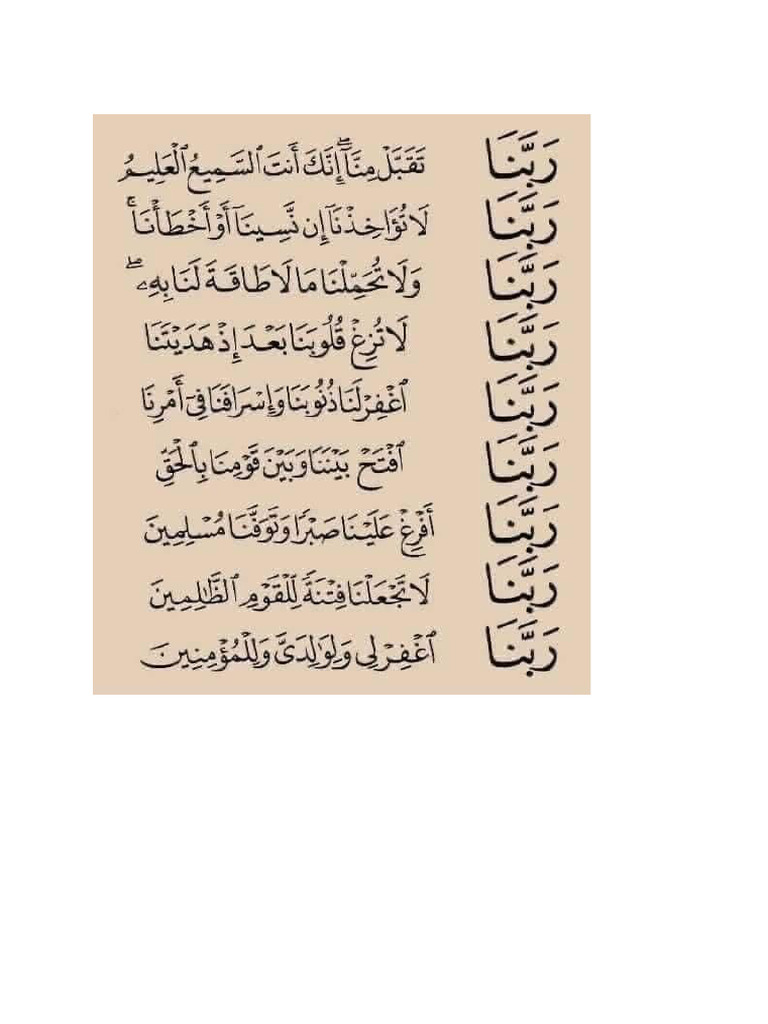 Doa Rabbana | PDF