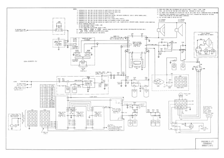 Hammond T200 Console Schematic - 2 | PDF