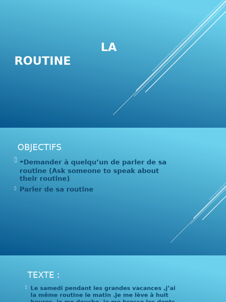 La Routine | PDF