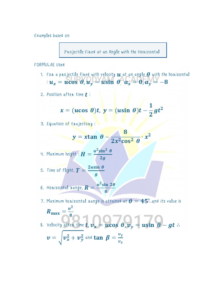 Hw38 Part2 Angular Projectile | PDF