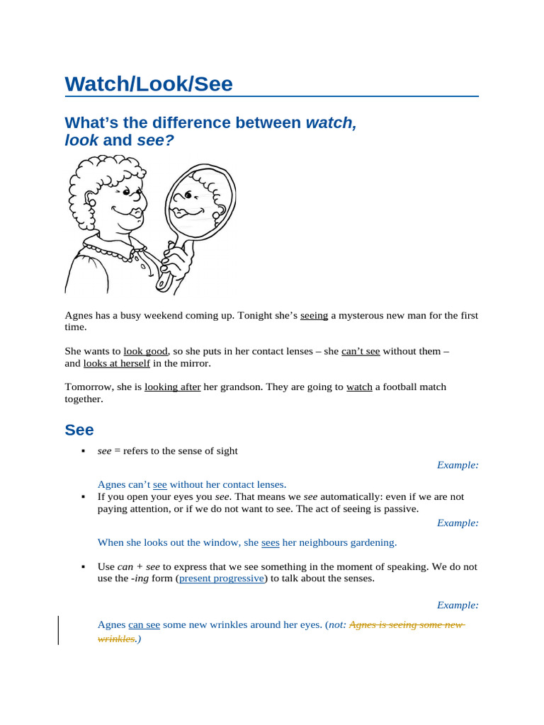 Watch Look See | PDF
