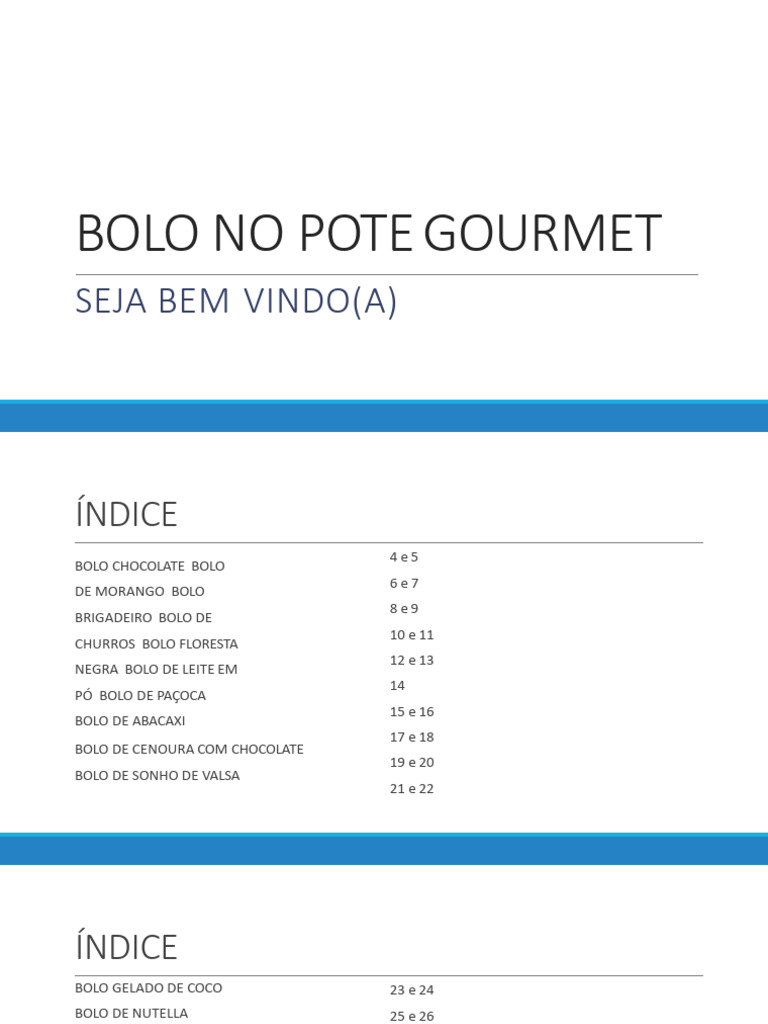 Bolo de Pote Gourmet | PDF