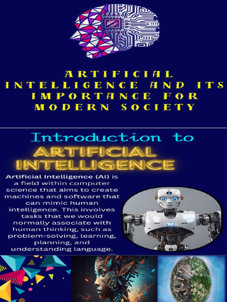Artificial Intelligence and Its Importance For Modern Society | PDF