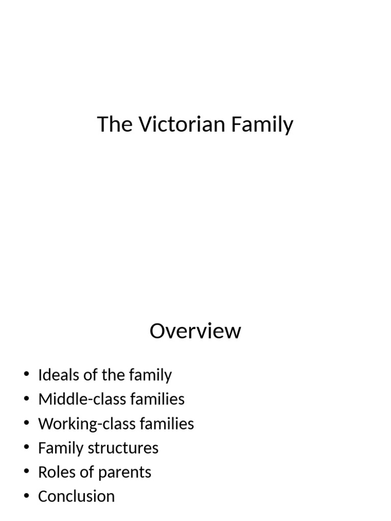 The Victorian Family | PDF