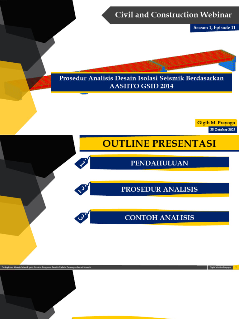 Prosedur Analisis Desain Isolasi Seismik Berdasarkan AASHTO GSID 2014 | PDF
