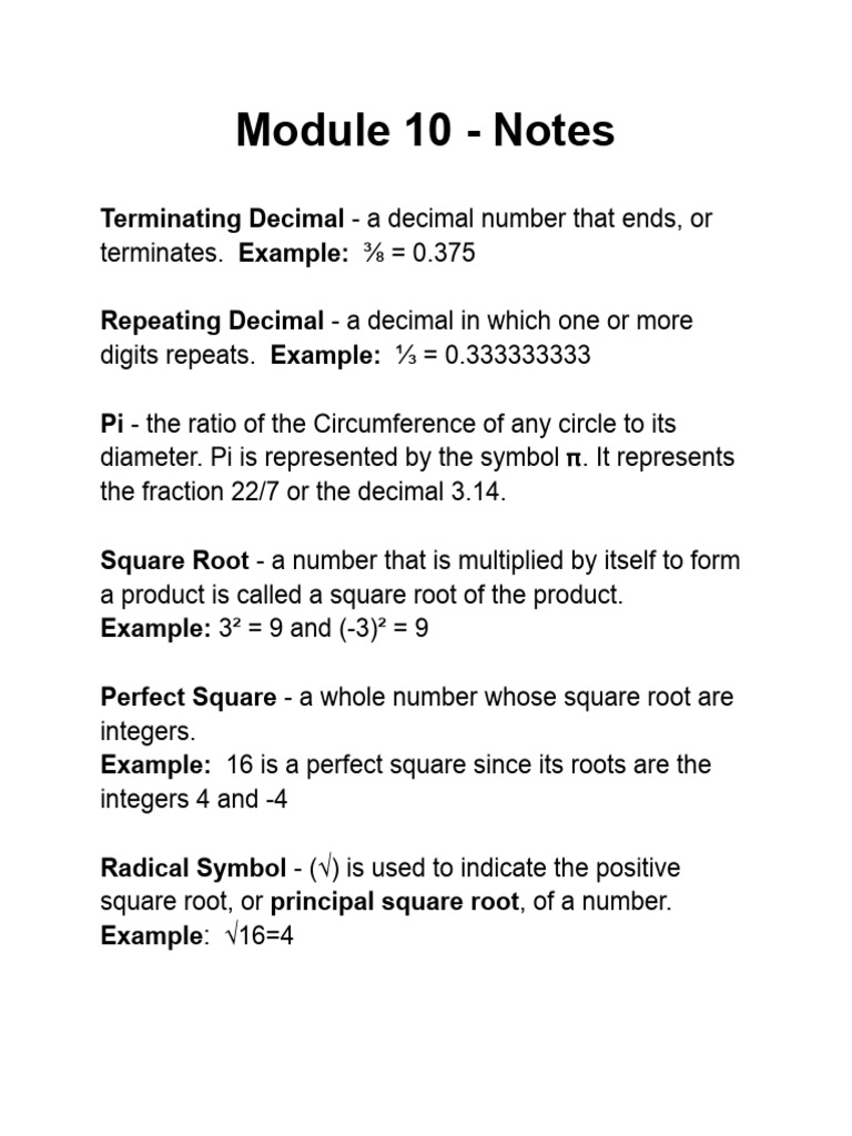 Module 10 - Notes | PDF