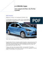 Carros - Toyota lança o híbrido Aqua