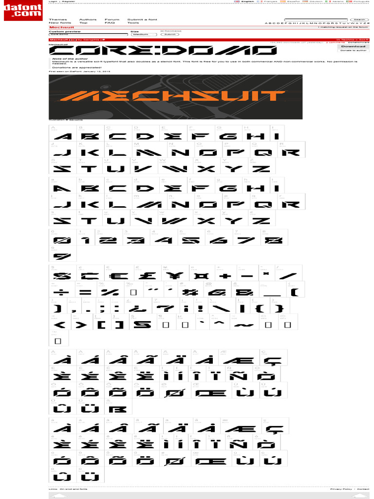 Mechsuit Font Dafont Pdf