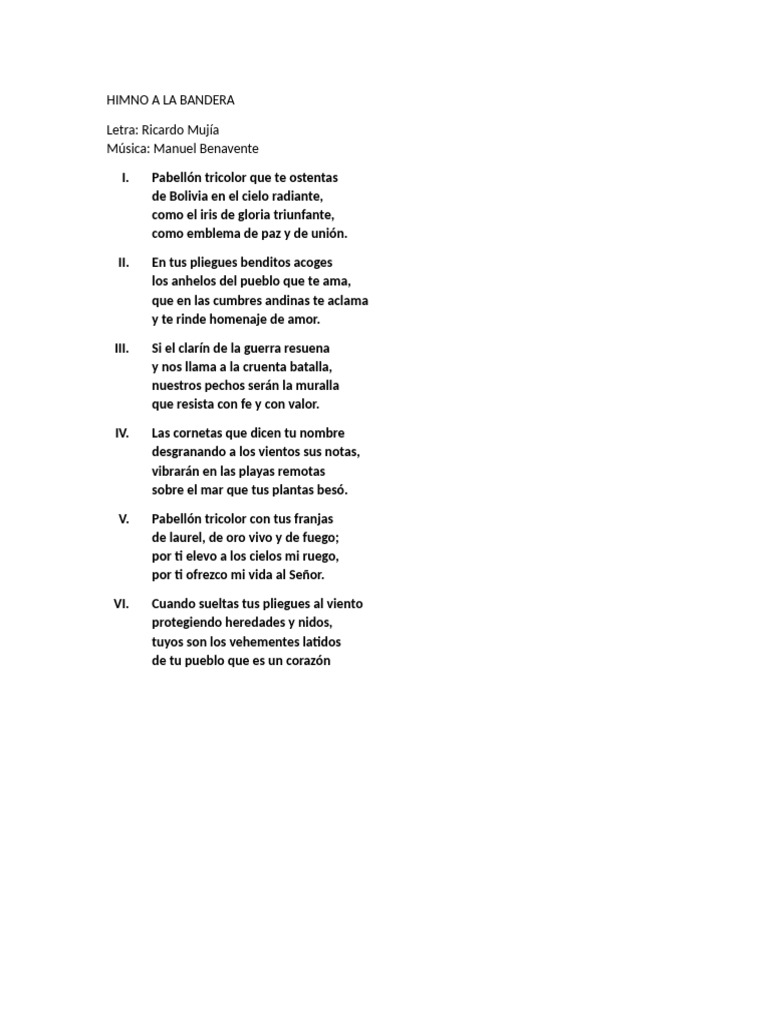 HIMNO A LA BANDERA PDF