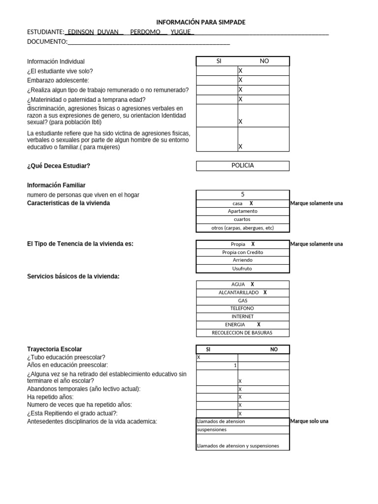 Información para Simpade | PDF