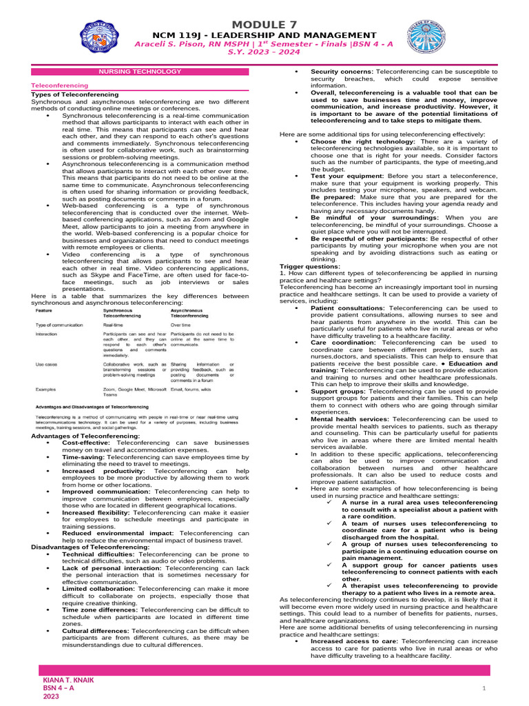 LM Module 7 | PDF