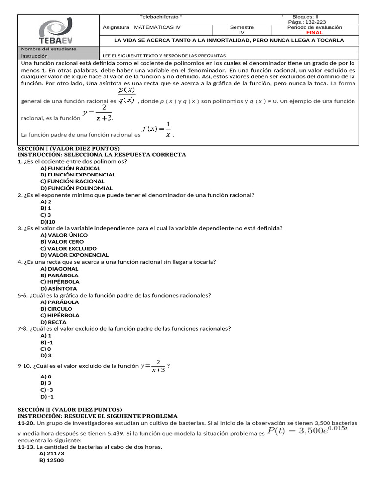 MAT IV Prueba Escrita Final 2021 | PDF