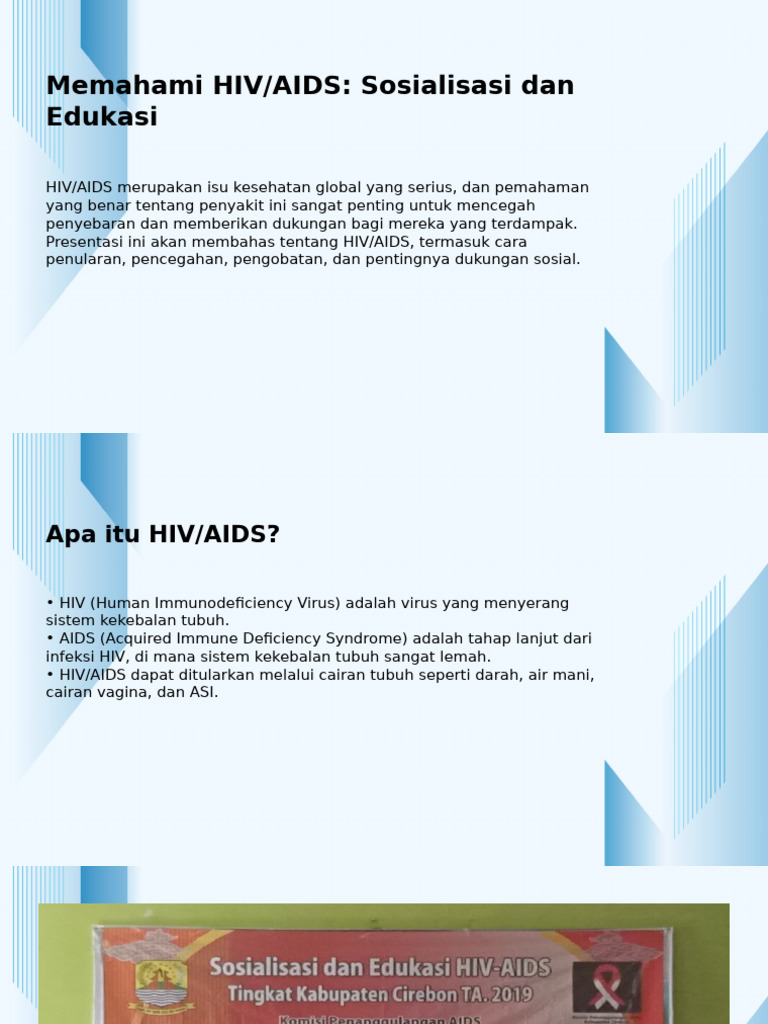 Memahami HIV - AIDS - Sosialisasi Dan Edukasi | PDF