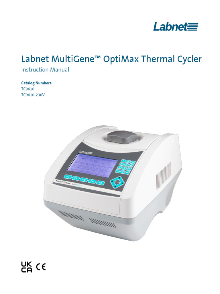MultiGene™ OptiMax Thermal Cycler Manual de usuario español PDF