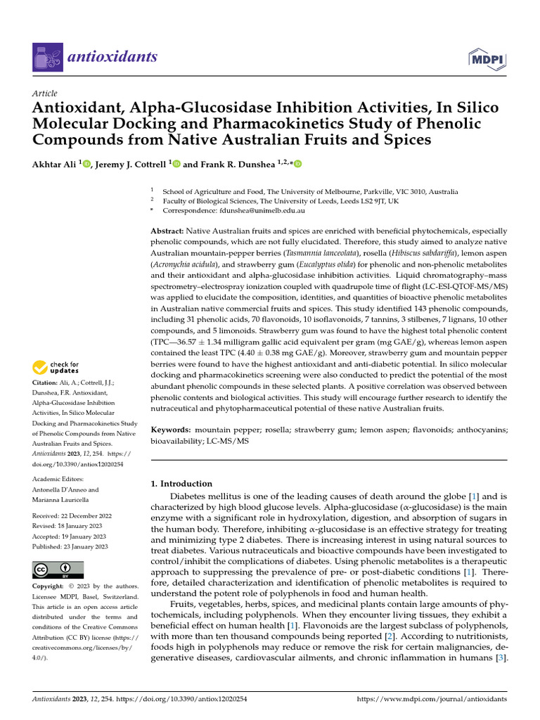 Antioxidants | PDF | Polyphenol | Antioxidant