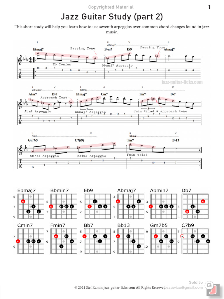 Jazz Guitar Study 2 | PDF