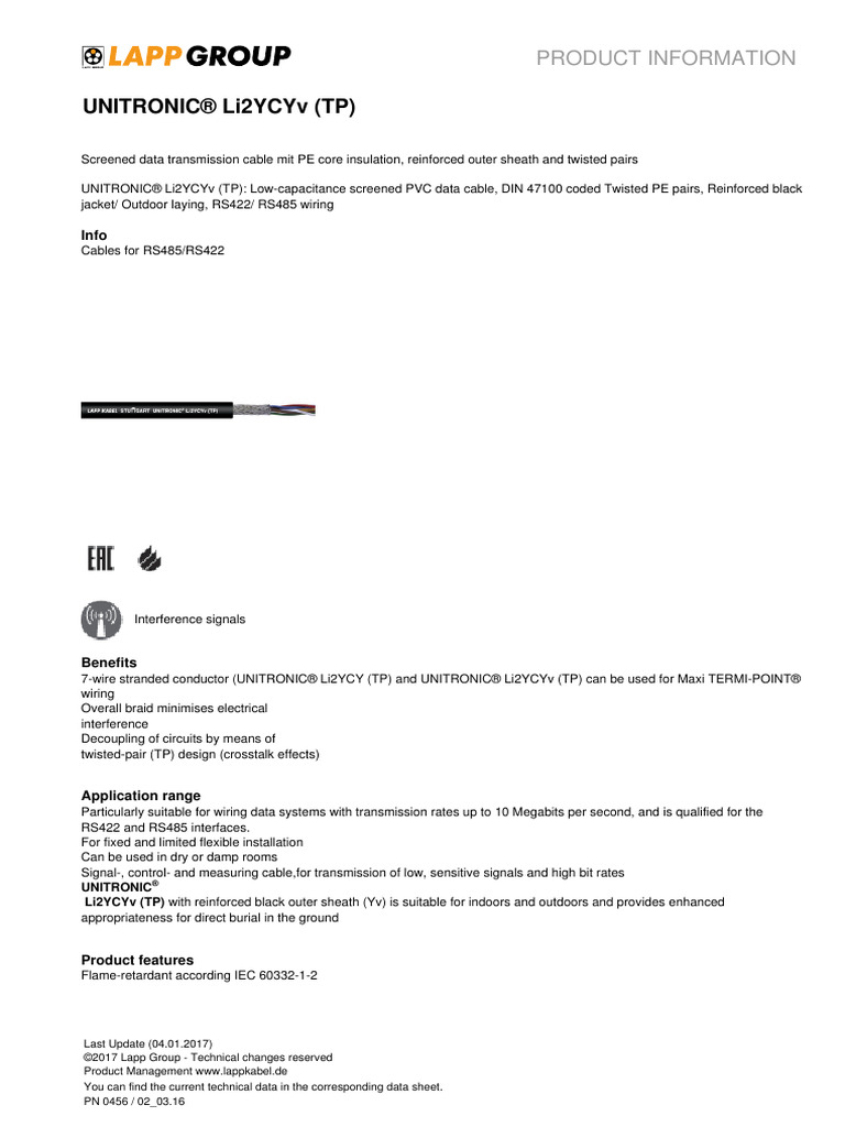 Lapp Pro244en | PDF